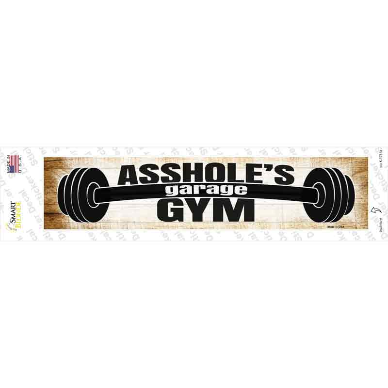 K-1716s-M Assholes Gym Novelty Narrow Sticker Decal - Medium