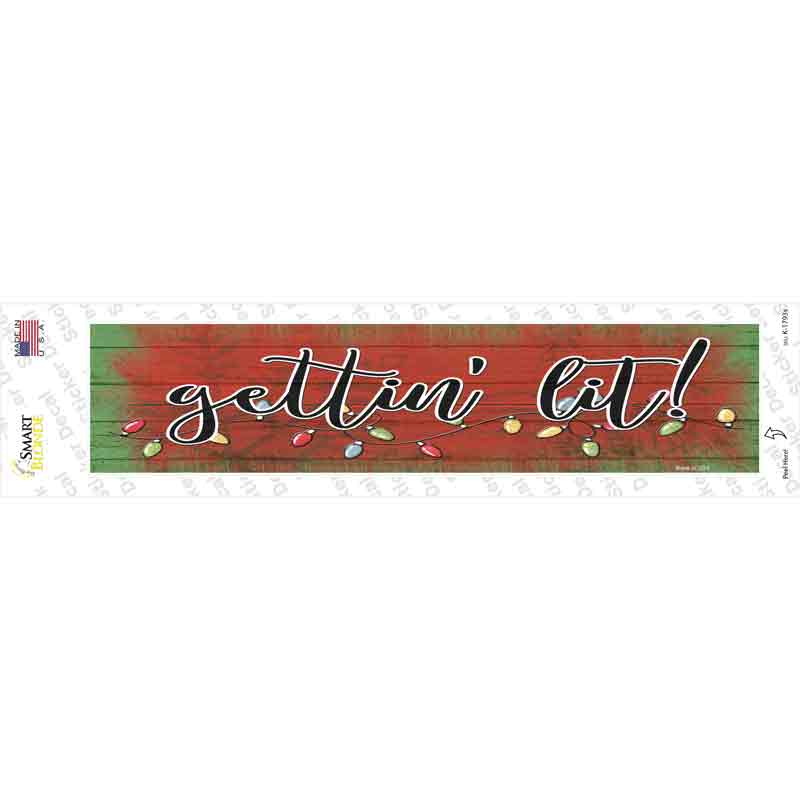 K-1793s-M Getting Lit Red Novelty Narrow Sticker Decal - Medium