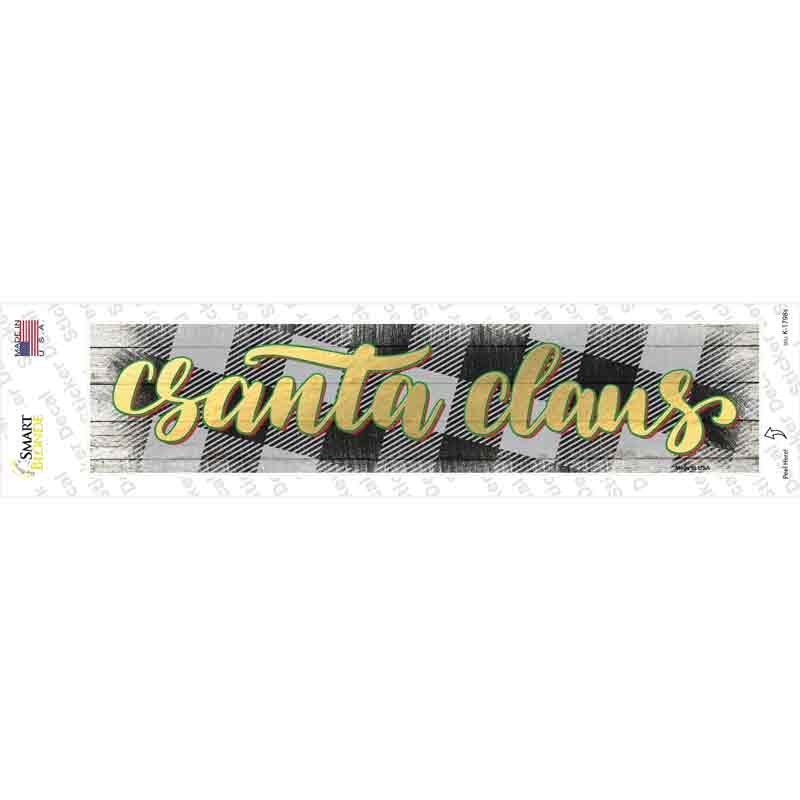 K-1798s-M Santa Claus White Novelty Narrow Sticker Decal - Medium