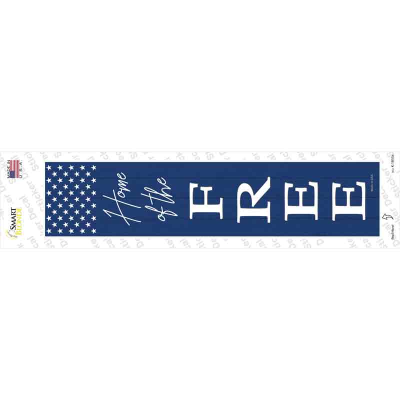 K-1855s-M Home of the Free Novelty Narrow Sticker Decal - Medium