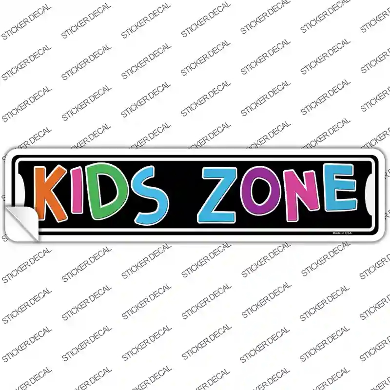 K-1886s-L Kids Zone Novelty Narrow Sticker Decal - Large