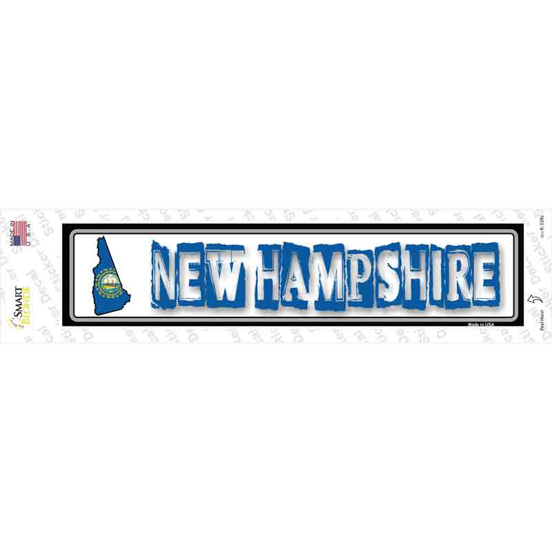 K-328s-M   Hampshire Outline Novelty Narrow Sticker Decal - Medium