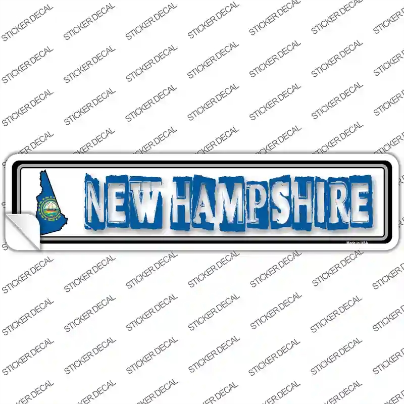 K-328s-S   Hampshire Outline Novelty Narrow Sticker Decal - Small