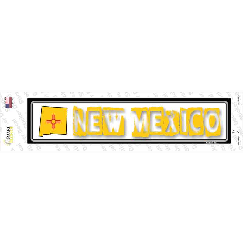 K-330s-M   Mexico Outline Novelty Narrow Sticker Decal - Medium