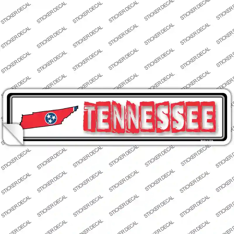 K-341s-S Tennessee Outline Novelty Narrow Sticker Decal - Small
