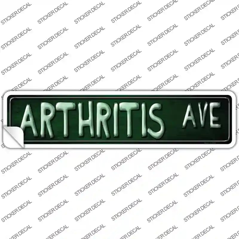 K-419s-S Arthritis Ave Novelty Narrow Sticker Decal - Small