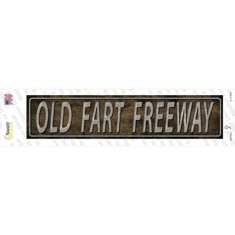 K-420s-M Old Fart Freeway Novelty Narrow Sticker Decal - Medium