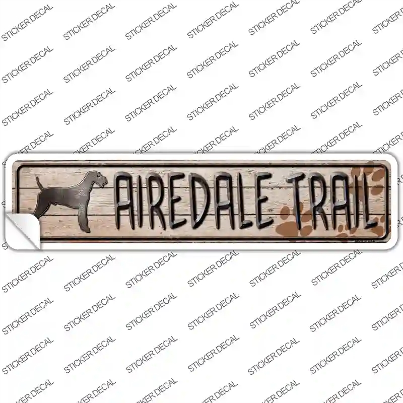 K-450s-L Airedale Trail Novelty Narrow Sticker Decal - Large