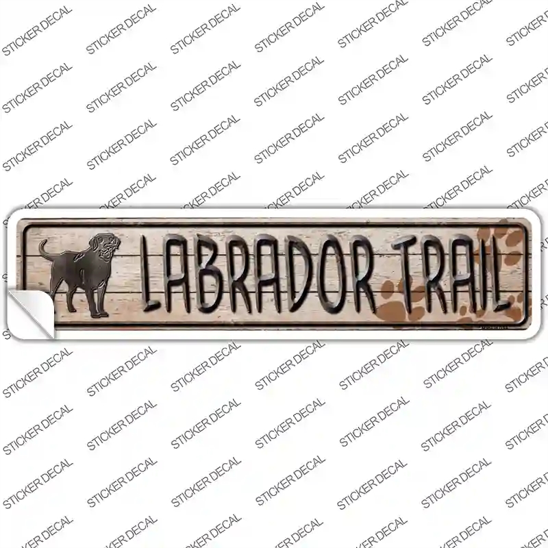 K-467s-S Labrador Trail Novelty Narrow Sticker Decal - Small