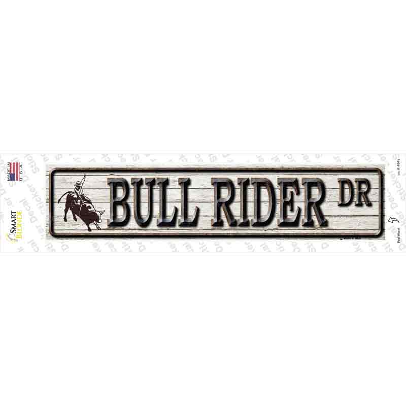 K-494s-M Bull Rider Dr Novelty Narrow Sticker Decal - Medium