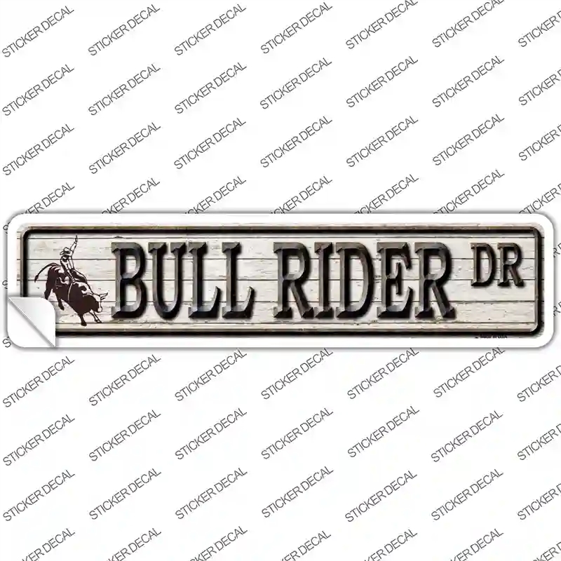 K-494s-S Bull Rider Dr Novelty Narrow Sticker Decal - Small