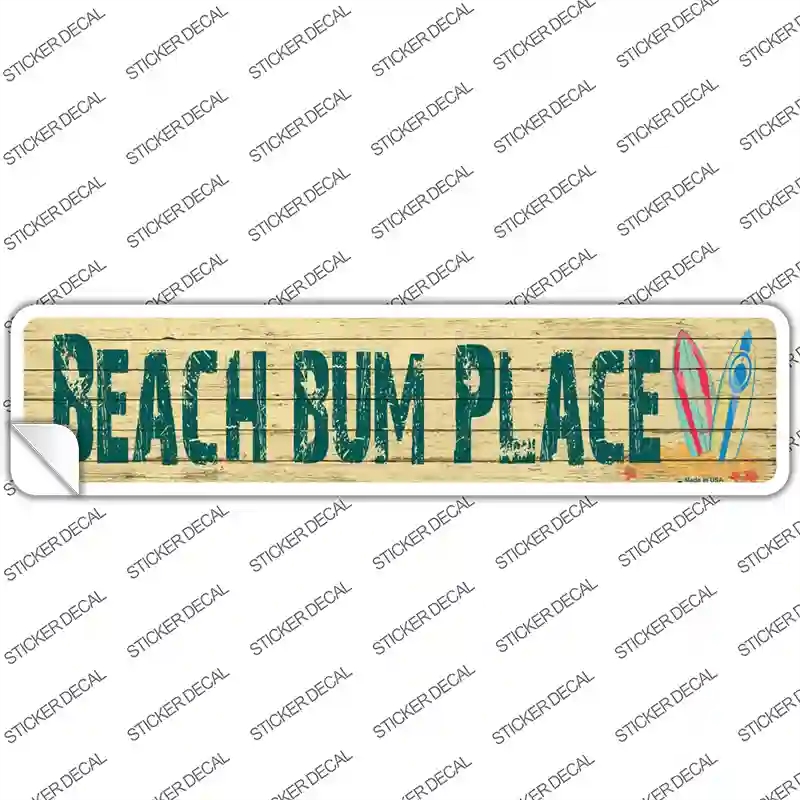 K-505s-XL Beach Bum Place Novelty Narrow Sticker Decal - Extra Large