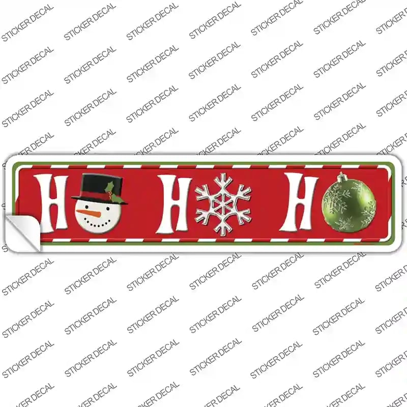 K-515s-L Ho Ho Ho Novelty Narrow Sticker Decal - Large
