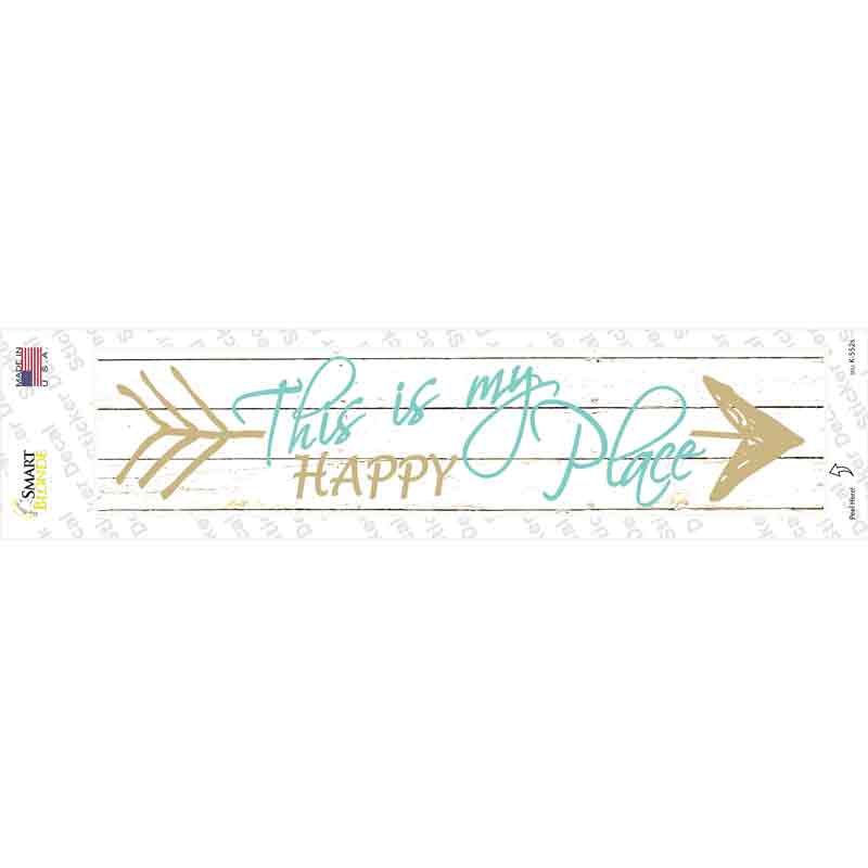 K-552s-M This is My Happy Place Novelty Narrow Sticker Decal - Medium