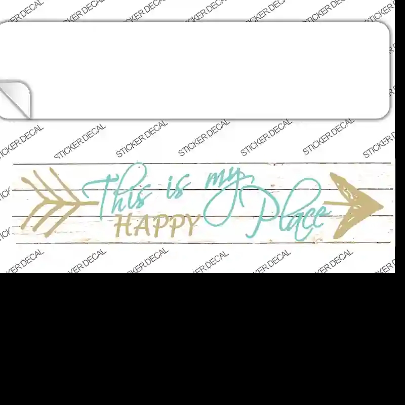 K-552s-S This is My Happy Place Novelty Narrow Sticker Decal - Small