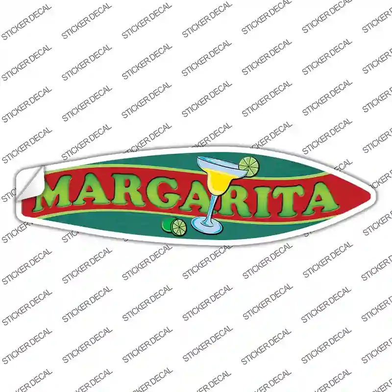 SB-060s-L Margarita Novelty Surfboard Sticker Decal - Large