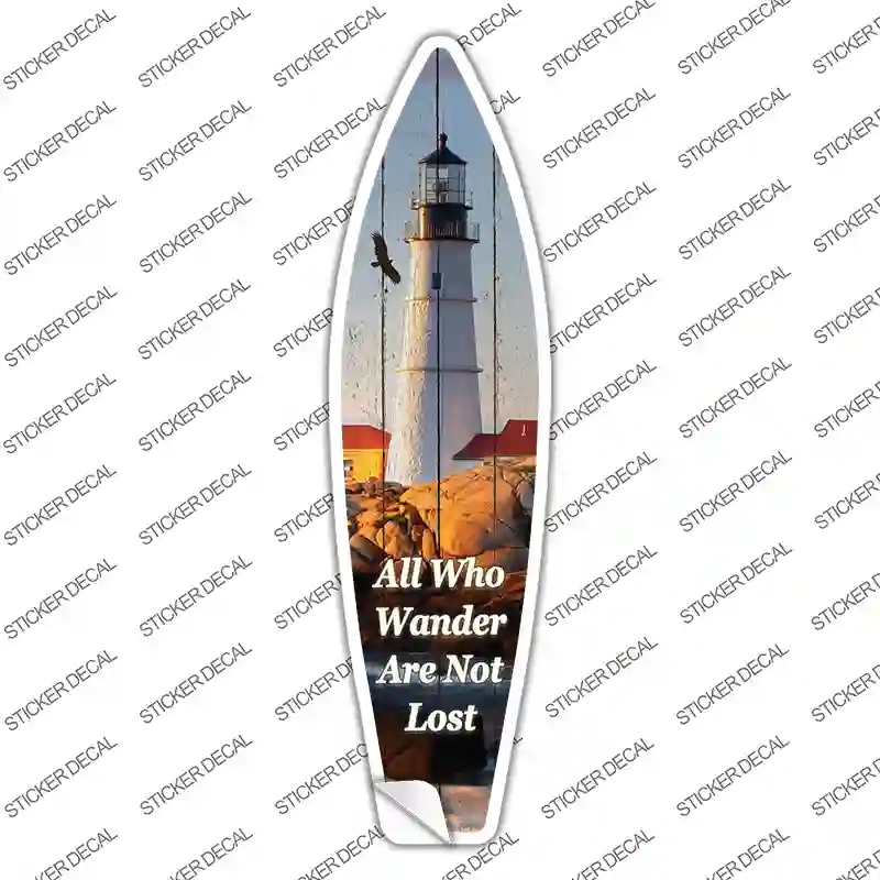 SB-084s-XL All Who Wander Not Lost Novelty Surfboard Sticker Decal - Extra Large
