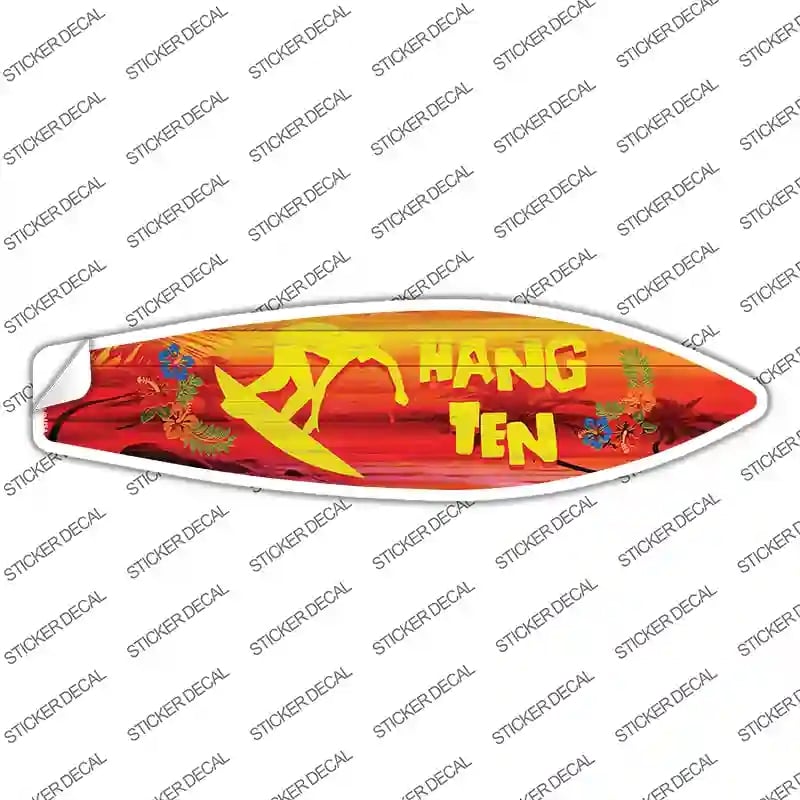 SB-099s-XL Hang Ten Surfing Novelty Surfboard Sticker Decal - Extra Large