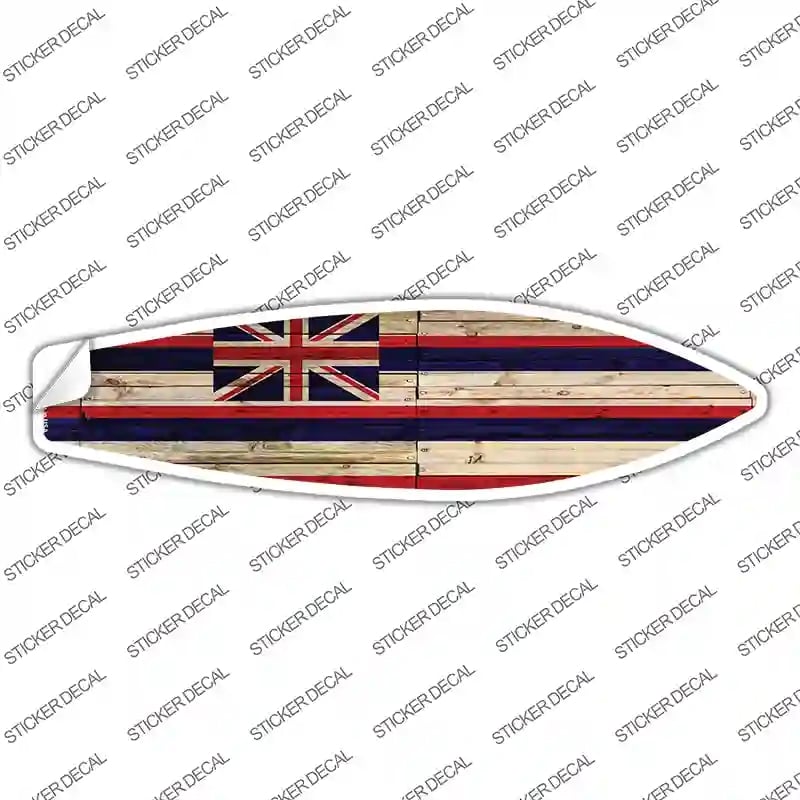 SB-110s-S Hawaii State Flag Novelty Surfboard Sticker Decal - Small