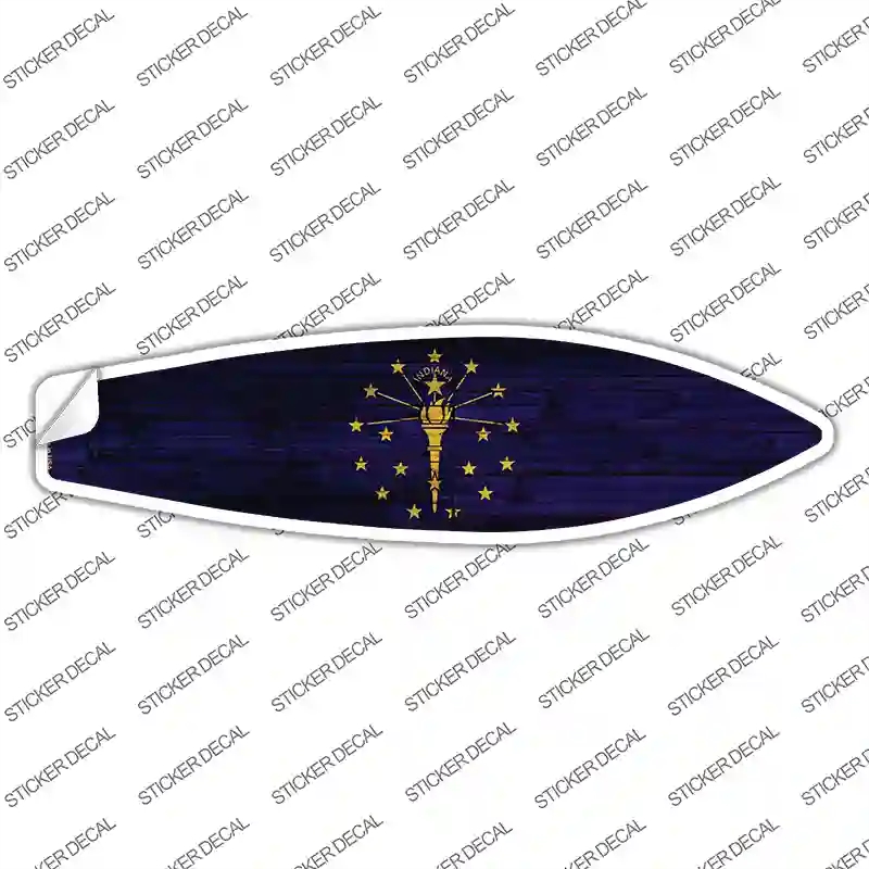 SB-113s-S Indiana State Flag Novelty Surfboard Sticker Decal - Small