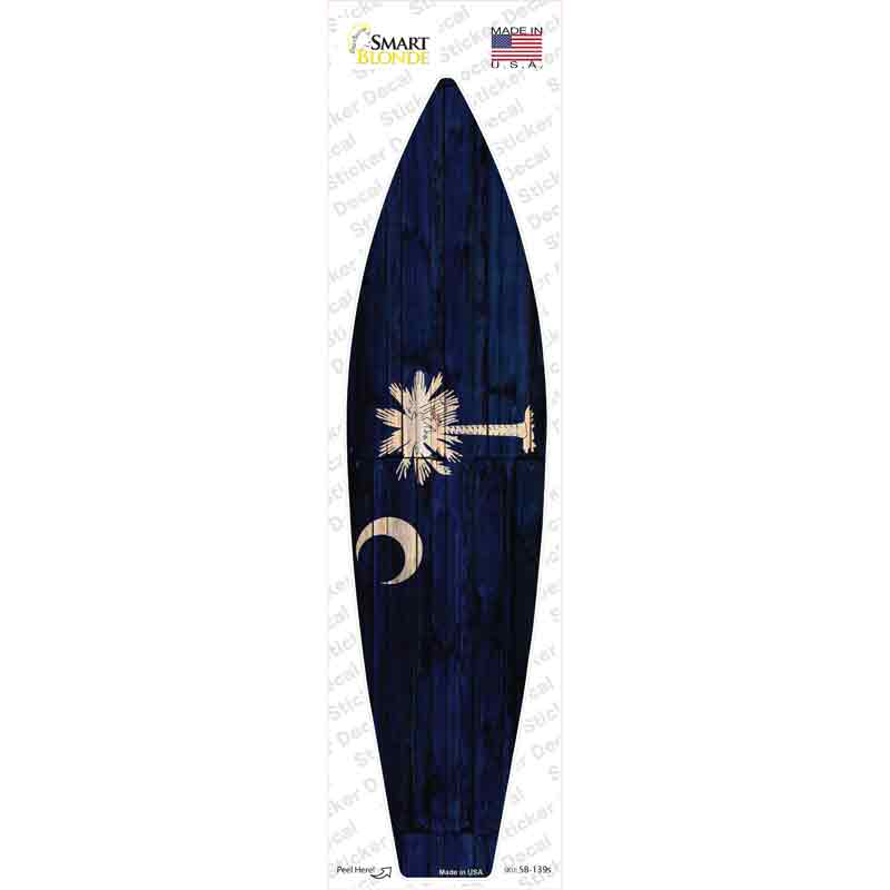 SB-139s-M South Carolina State Flag Novelty Surfboard Sticker Decal - Medium