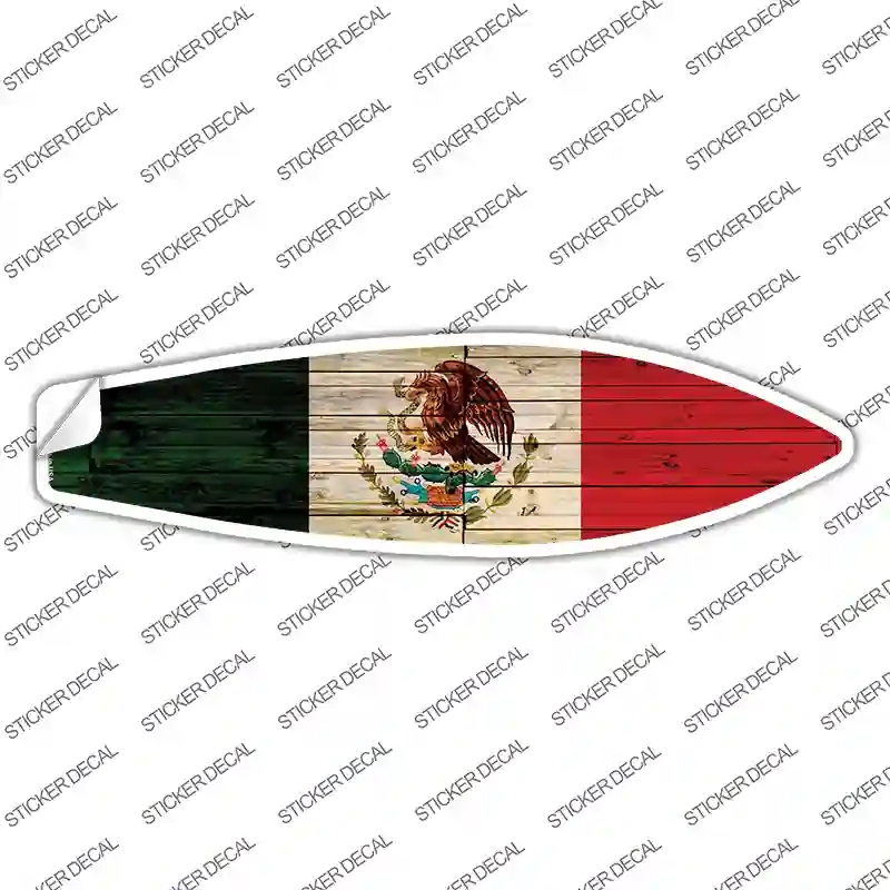 SB-162s-S Mexico Flag Novelty Surfboard Sticker Decal - Small