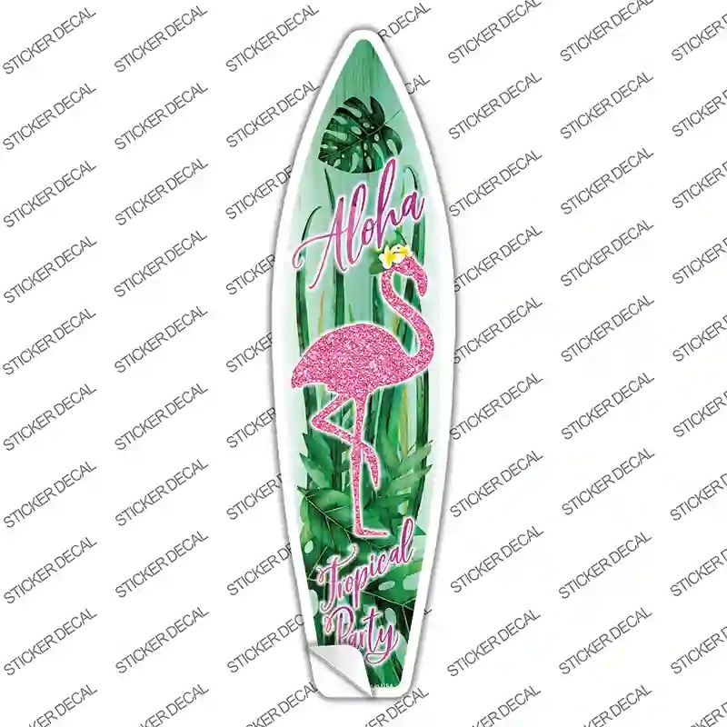 SB-182s-S Tropical Party Novelty Surfboard Sticker Decal - Small