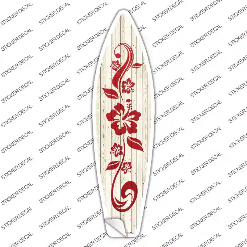 SB-215s-S Hibiscus Flower Novelty Surfboard Sticker Decal - Small