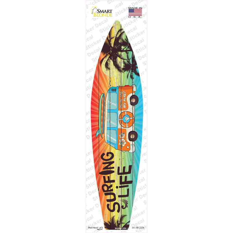 SB-223s-M Surfing Life Novelty Surfboard Sticker Decal - Medium