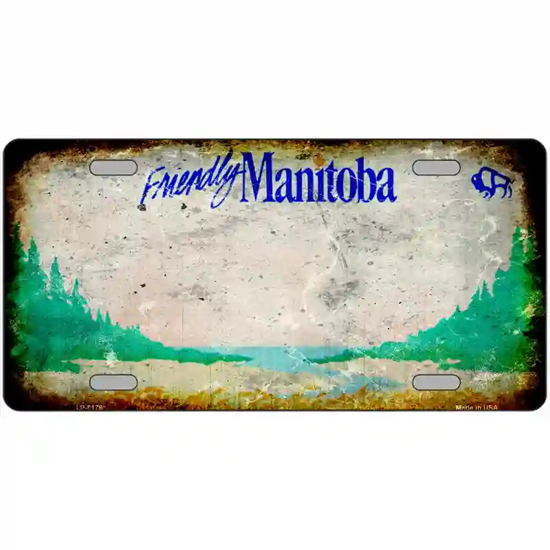 LLP-8178 24 x 12 in. Manitoba Rusty Blank Novelty Metal License Plate