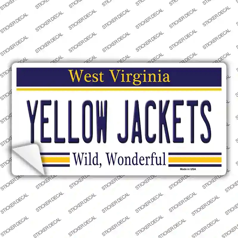 LP-6544s-XL Yellow Jackets West Virginia Novelty Sticker Decal - Extra Large