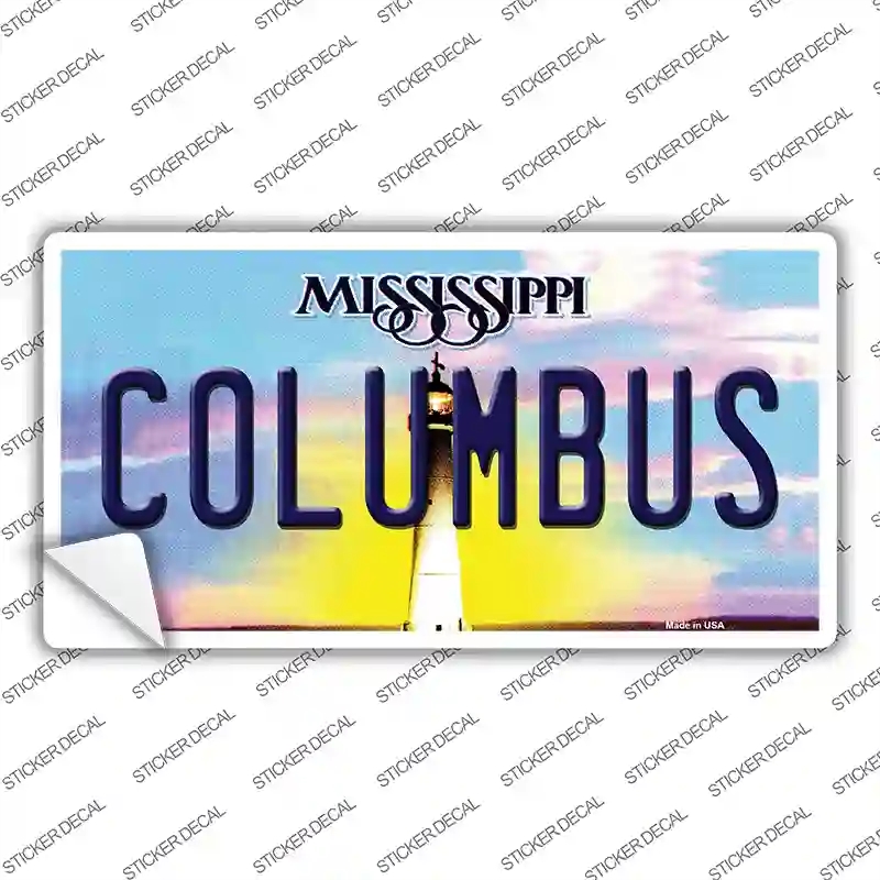 LP-6561s-L Columbus Mississippi Novelty Sticker Decal - Large
