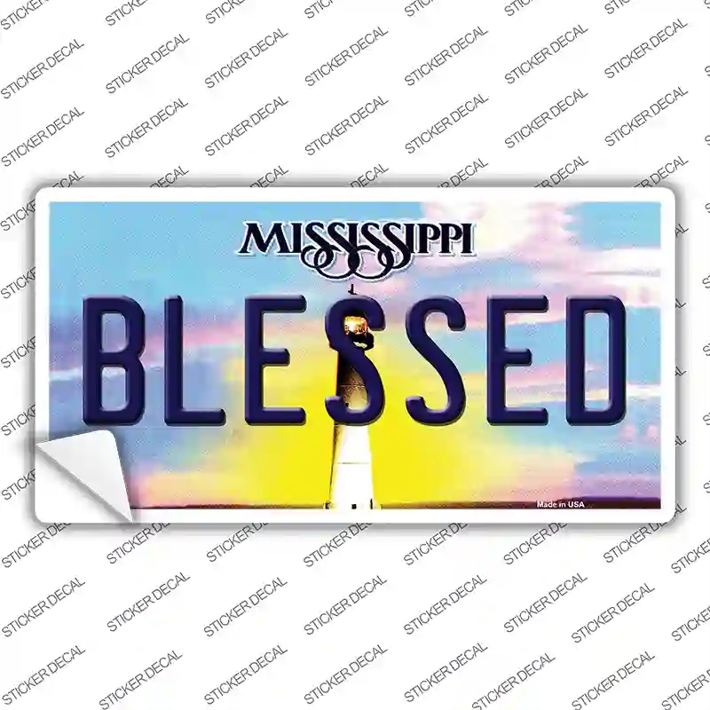 LP-6571s-L Blessed Mississippi Novelty Sticker Decal - Large