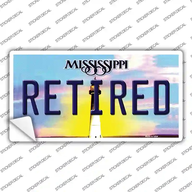LP-6572s-XL Retired Mississippi Novelty Sticker Decal - Extra Large