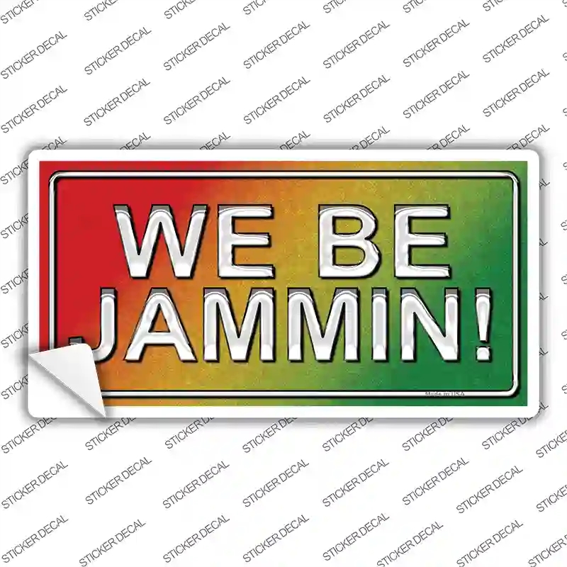 LP-11763s-S We Be Jammin Tri Color Novelty Sticker Decal - Small