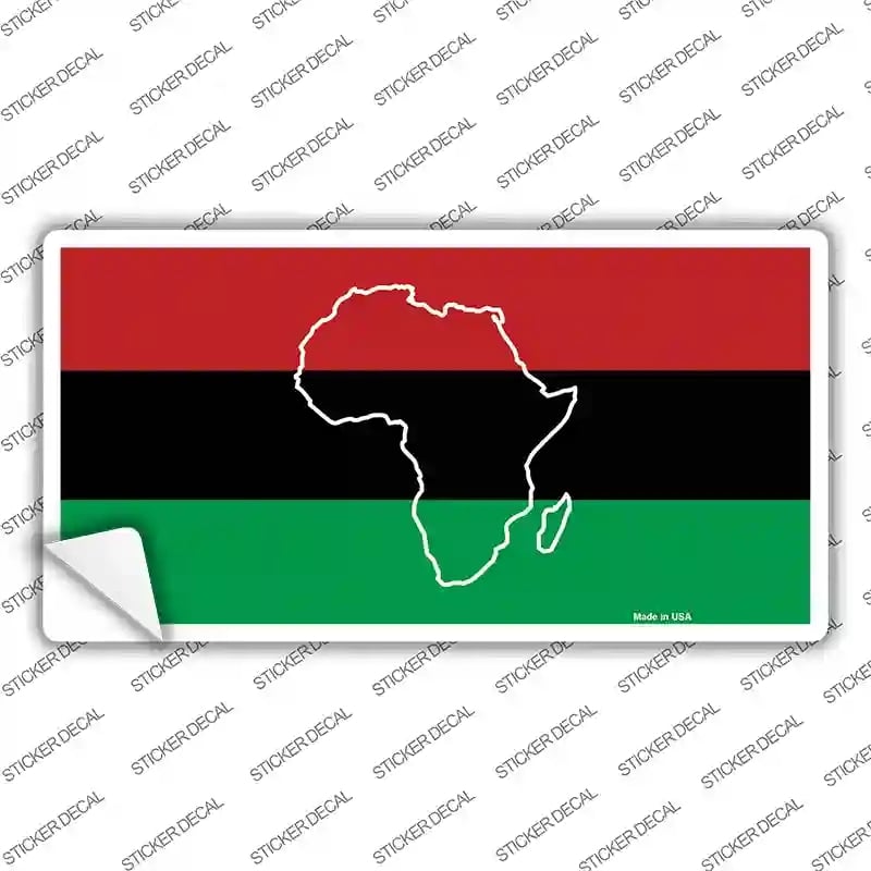 LP-11793s-S Africa Outline with Flag Novelty Sticker Decal - Small