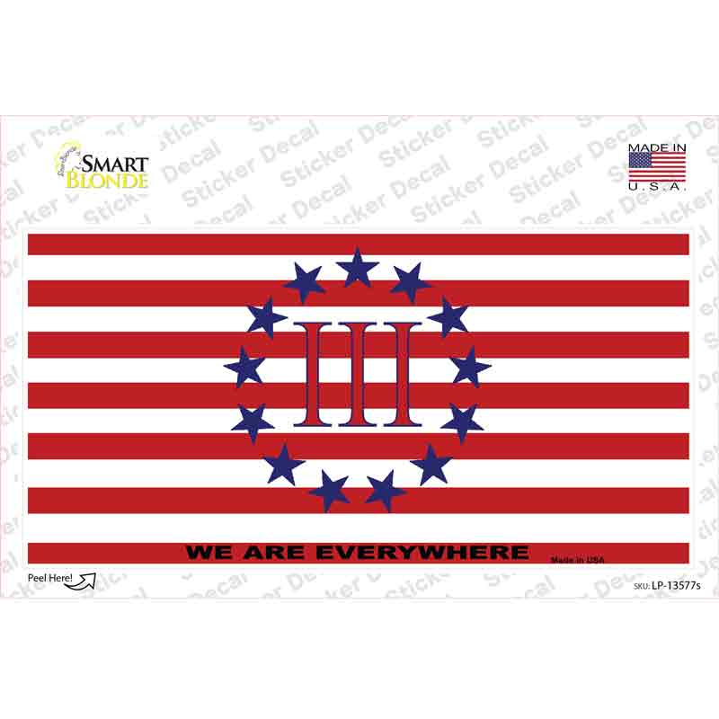 LP-13577s-M We Are Everywhere 3 Percent Novelty Sticker Decal - Medium