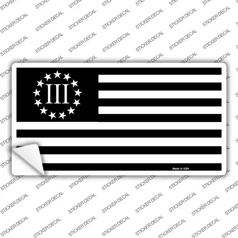 LP-13579s-XL 3 Percenter American Flag Novelty Sticker Decal - Extra Large