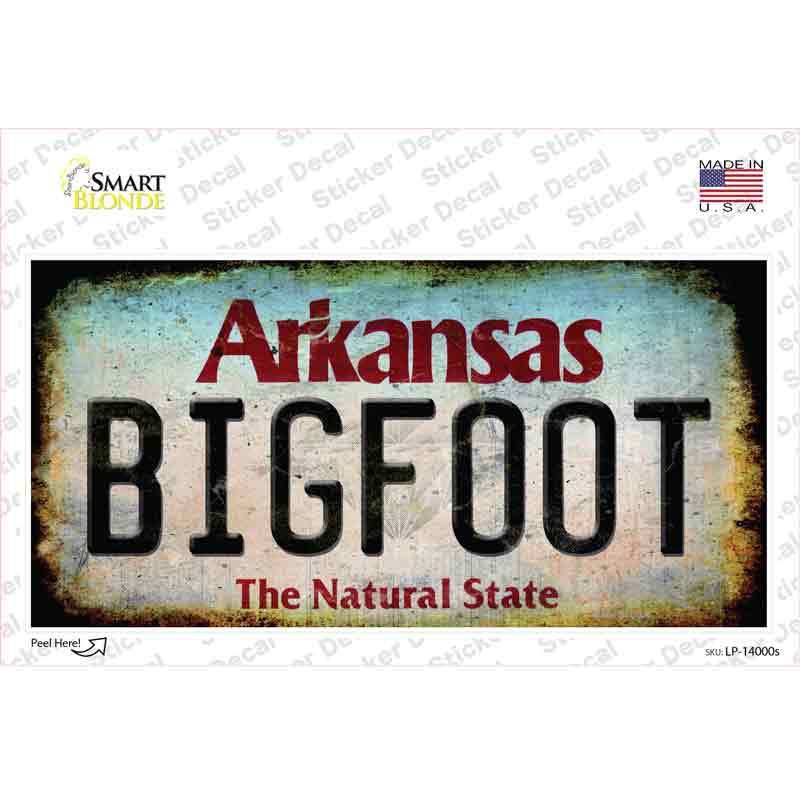 LP-14000s-M Bigfoot Arkansas Novelty Sticker Decal - Medium