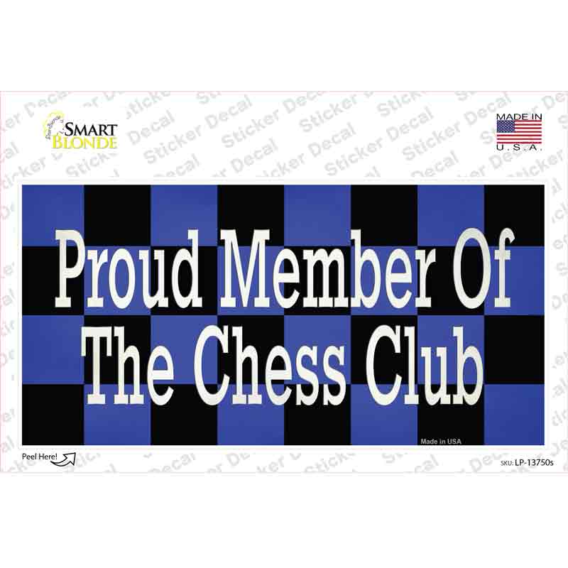 LP-13750s-M Chess Club Member Novelty Sticker Decal - Medium