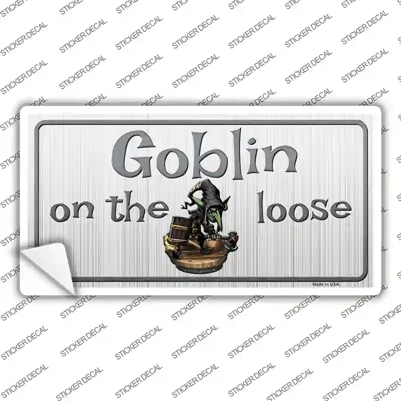 LP-8008s-S Goblin on the Loose Novelty Sticker Decal - Small