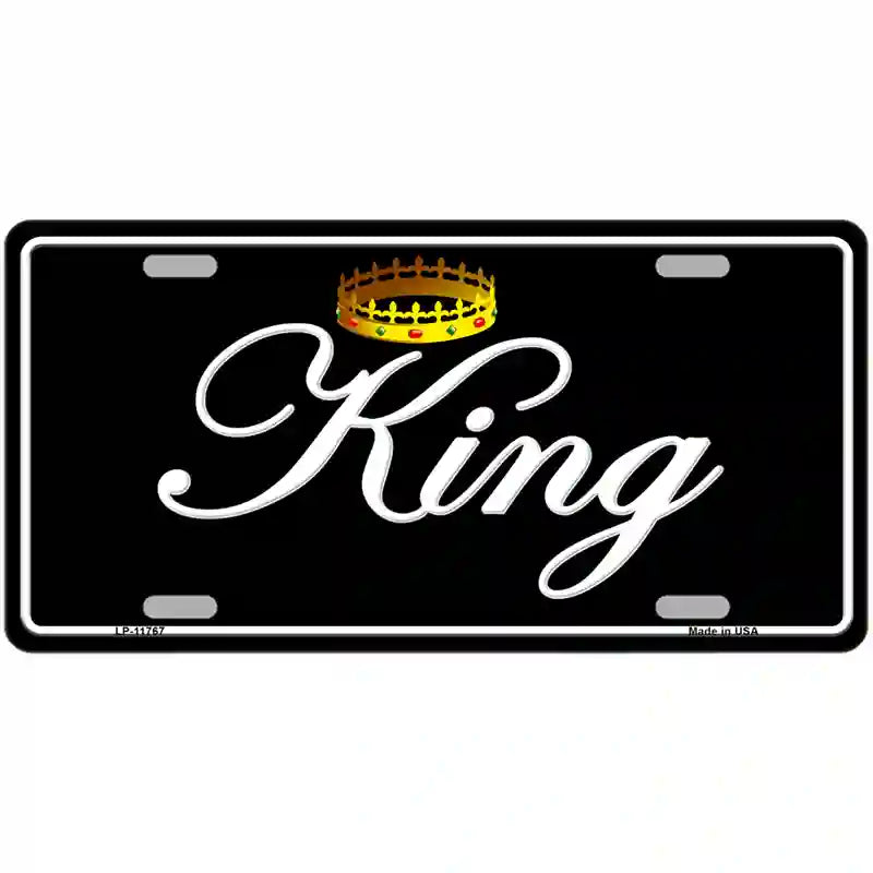 LLP-11767 24 x 12 in. King Novelty License Plate