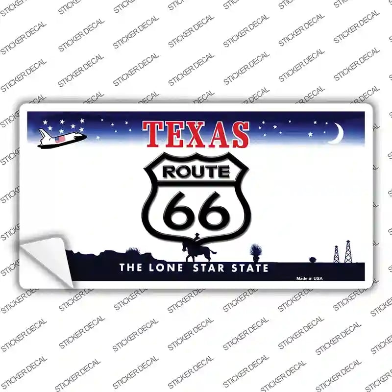 LP-2109s-S Route 66 Shield Texas Novelty Sticker Decal - Small