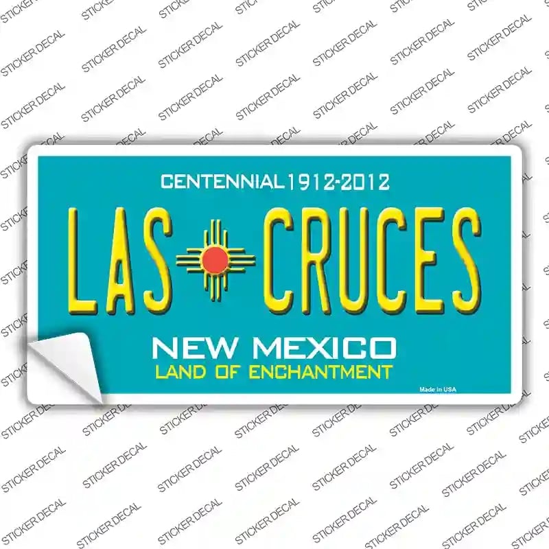 LP-2790s-XL Las Cruces   Mexico Teal Novelty Sticker Decal - Extra Large