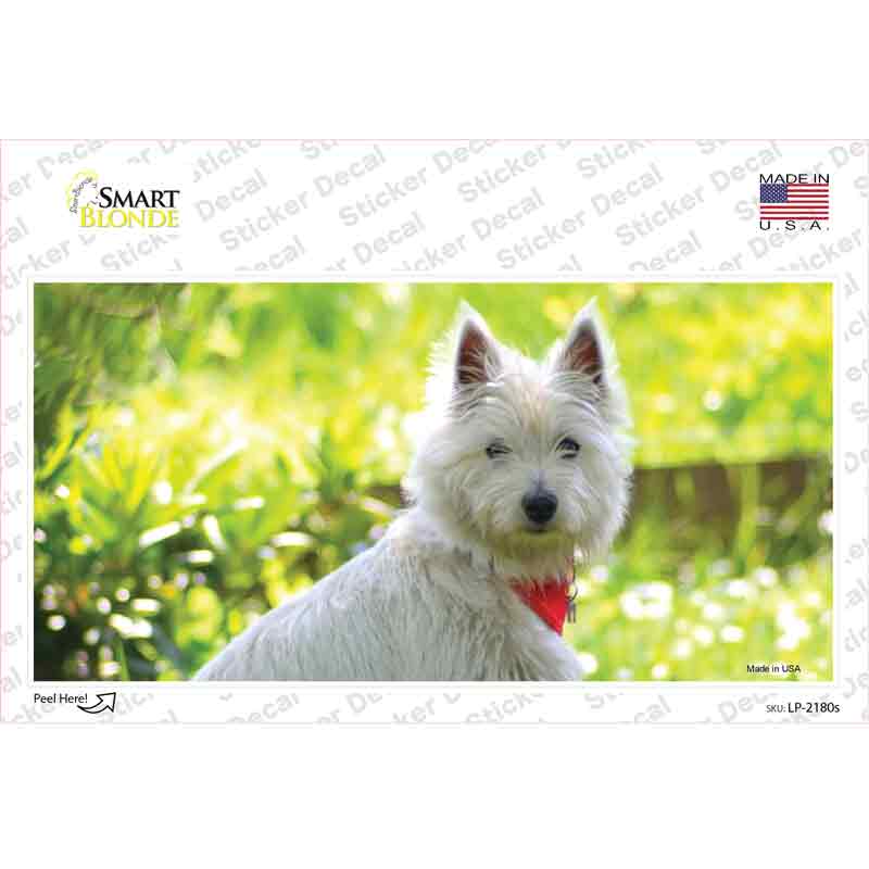 LP-2180s-M West Highland Dog Terrier Novelty Sticker Decal - Medium