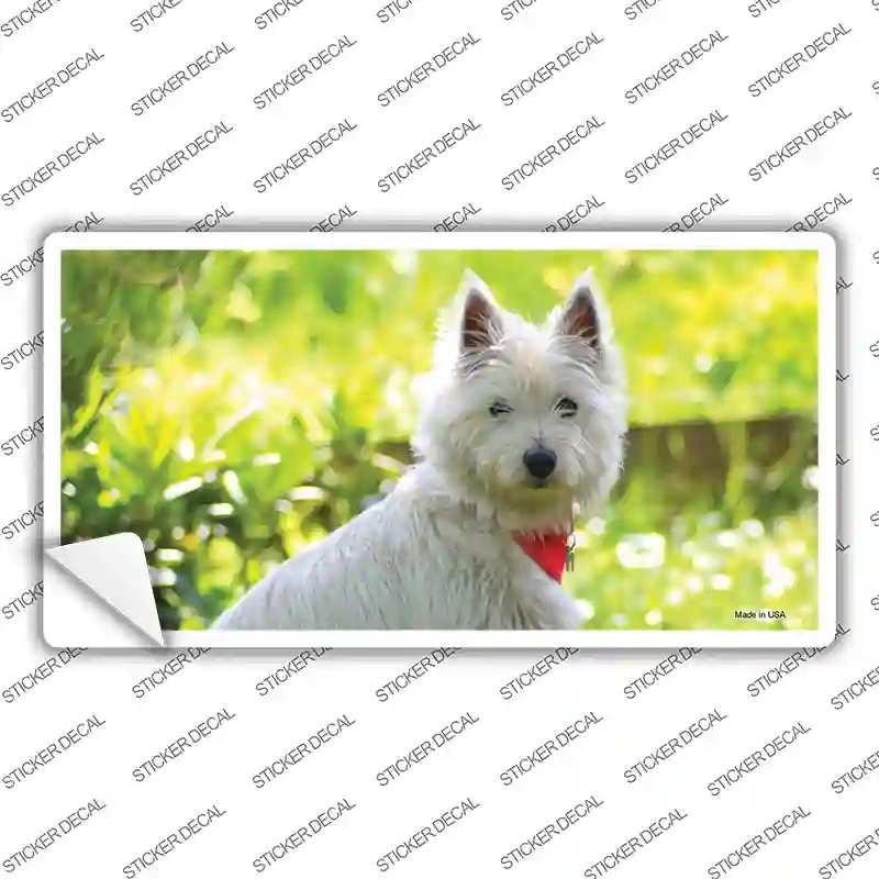 LP-2180s-S West Highland Dog Terrier Novelty Sticker Decal - Small