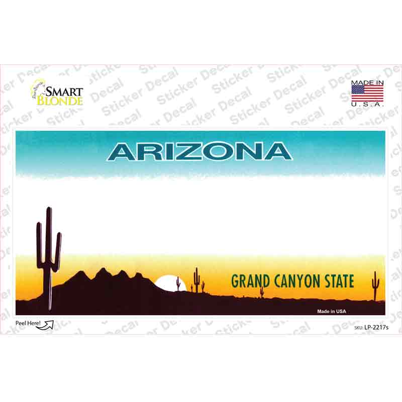 LP-2217s-M Arizona State Blank Novelty Sticker Decal - Medium
