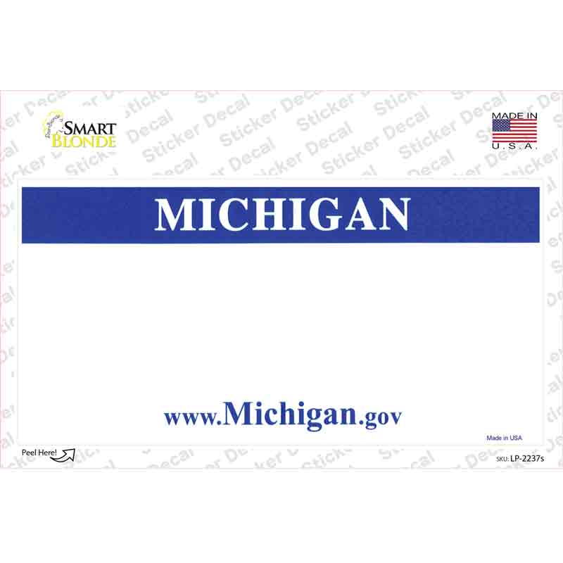 LP-2237s-M Michigan Background Novelty Sticker Decal - Medium