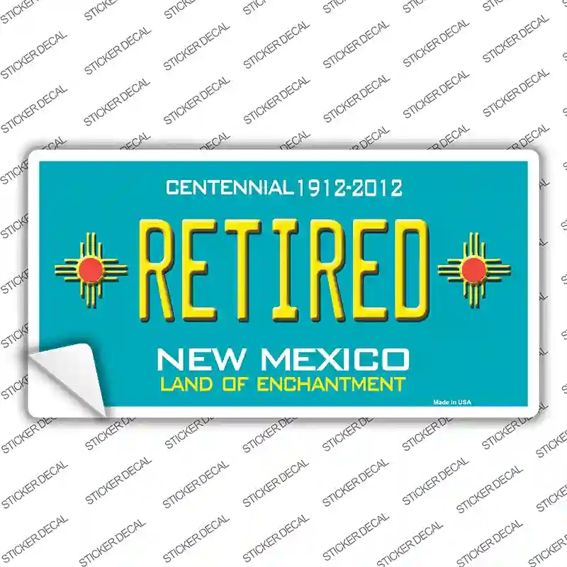 LP-2801s-L Retired   Mexico Teal Novelty Sticker Decal - Large