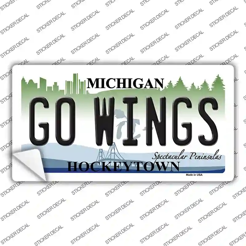 LP-2809s-XL Go Wings Michigan State Novelty Sticker Decal - Extra Large
